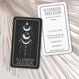 Cartão De Visita Lua Celestial Fases Holísticas Místicas Espiritais
