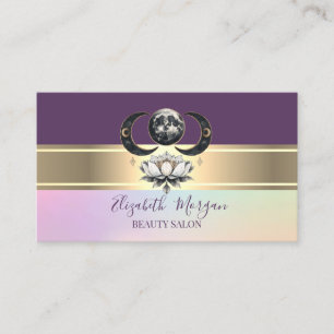 Cartão De Visita Lua Dourada e elegante de Strike Lotus