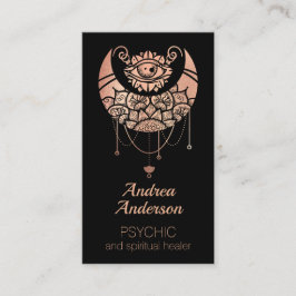 Cartão De Visita Lua Elegante do Crescente Dourado