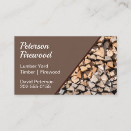 Cartão De Visita Lumber Timber Firewood