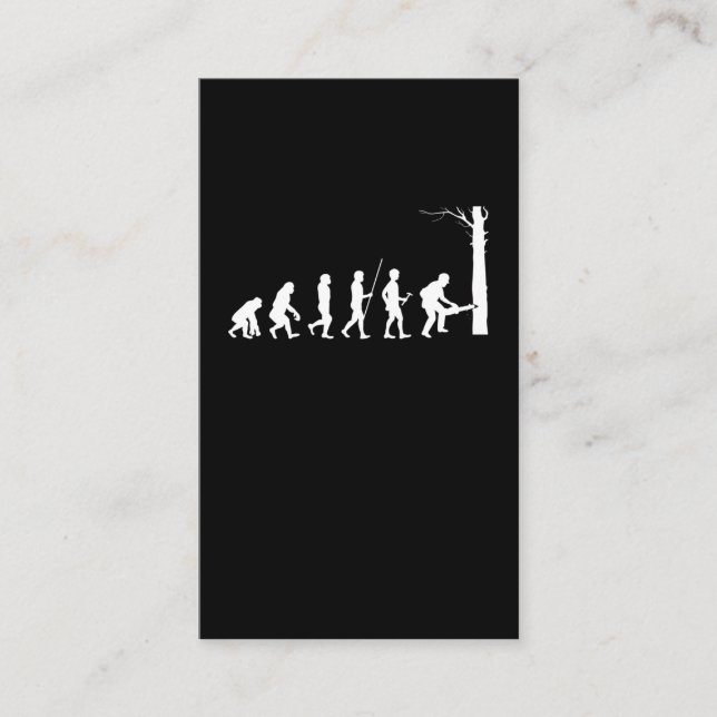 Cartão De Visita Lumberjack Evolution Chainsaw Logger Woodworker (Frente)