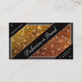 Cartão De Visita Luminosa Dourada com Gradiente Laranja Extravagant