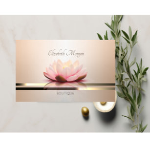 Cartão De Visita Luminosa Profissional Moderna Elegante Lotus