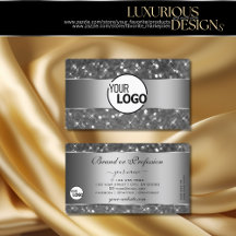 Luminosas para prata de luxo e chic de logotipo