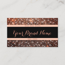 Cartão De Visita Luminoso Rosa escuro Dourado