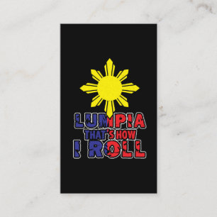 Cartão De Visita Lumpia - de que é como eu rolo o rolo de primaver