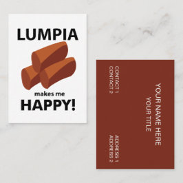 Cartão De Visita Lumpia me faz feliz Lumpia