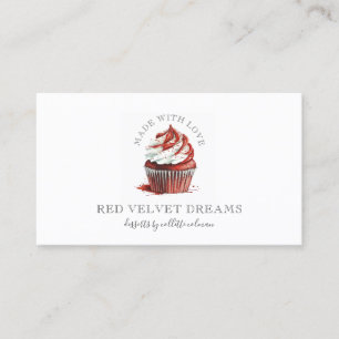 Cartão De Visita Lush Red Velvet Cupcake pasteleiro