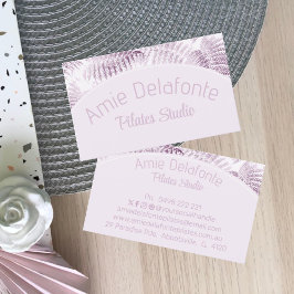 Cartão De Visita Lush Serene Pink Ferns - Painel Curvo