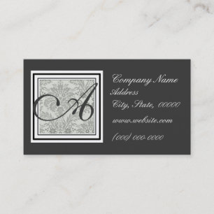 Cartão de visita lustroso do monograma do design