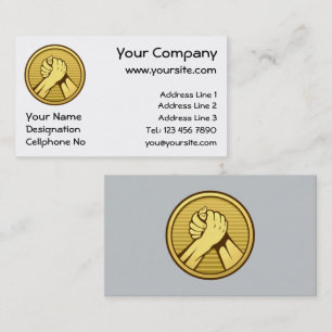 Cartão De Visita Luta do braço Dourada