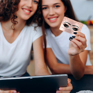 Cartão De Visita Lux cor-de-rosa dos gotejamentos do brilho dos