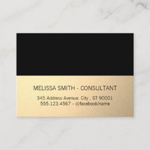 Cartão De Visita Lux preto Dourado profissional simples