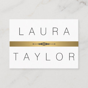 Cartão De Visita Lux sofisticado e Dourado