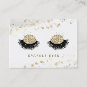 Cartão De Visita *~* Luxe Glam Black Dourado Cinza Olhos