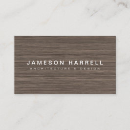 Cartão De Visita Luxe Modern Brown Wood Background