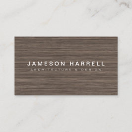 Cartão De Visita Luxe Modern Brown Wood Background