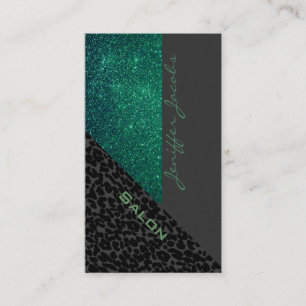 Cartão De Visita Lúxias quicas e elegantes, gliteria-leopardo conte