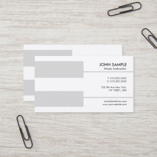 Cartão De Visita Luxo da instrução das lições de música do