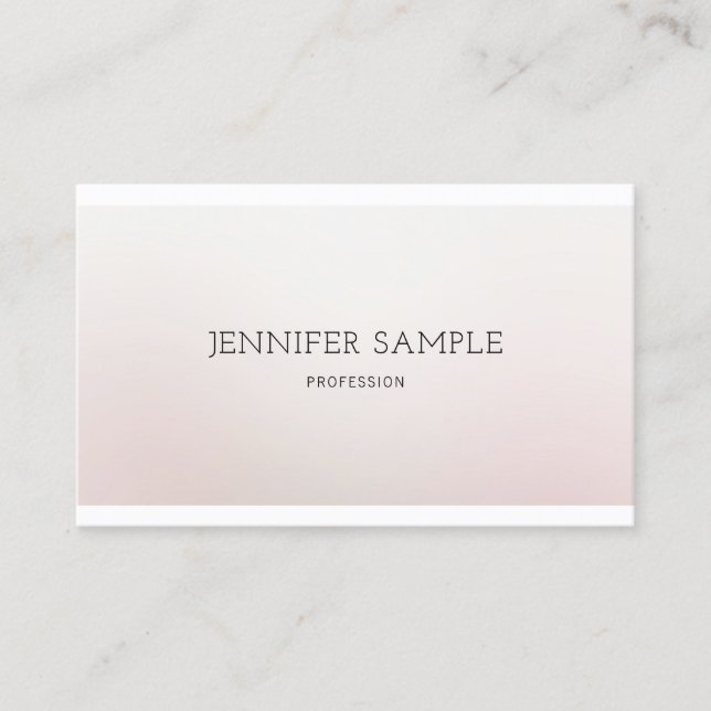 Cartão De Visita Luxo de Harmonia de Cores Criativas (Frente)