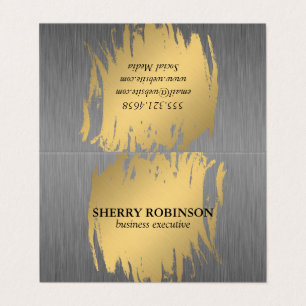 Cartão De Visita Luxo Dourado com Faux Metálico