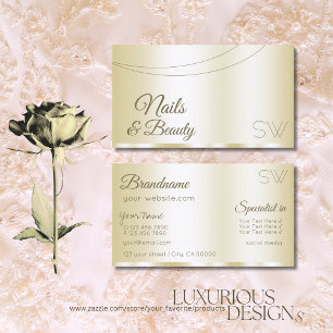 Cartão De Visita Luxo Dourado Glamoré com Monograma Profissional