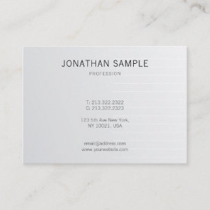 Cartão De Visita Luxo elegante de Glamor Prateado Glamor Trendy