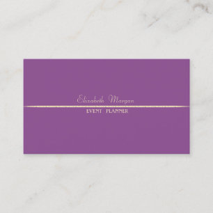 Cartão De Visita Luxo Elegante  Simples, Violeta