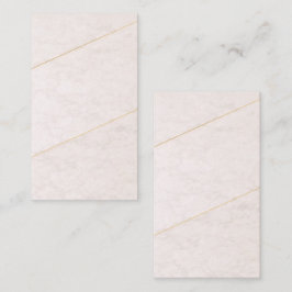 Cartão de Visita Luxo em Branco – Marfim e Dourado