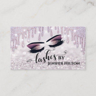 Cartão De Visita Luxo Glittery makeup eye lascas de caligrafia