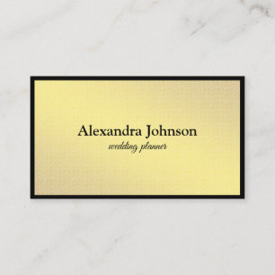 Cartão De Visita Lúxo moderno de Preto Chic e Folha de Ouro