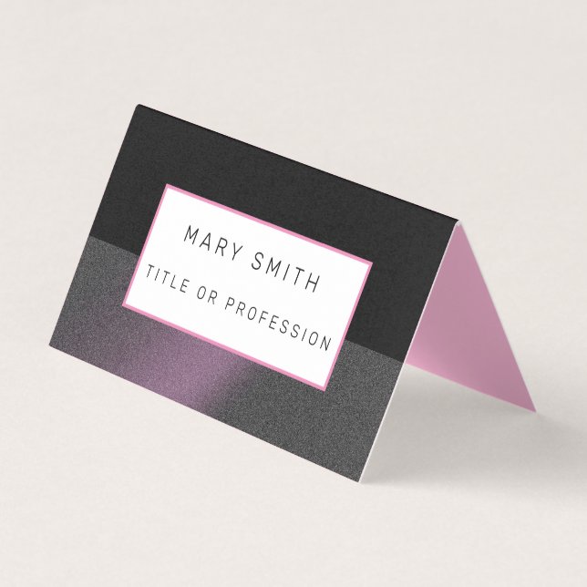 Cartão De Visita Luxo Preto Roxo (Frente)