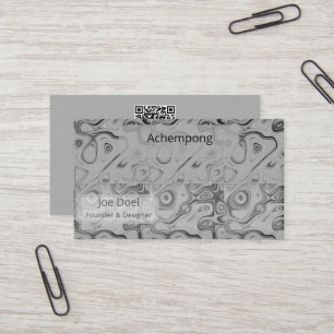Cartão de Visita Luxuoso Abstrato Cinza Cinza Opul
