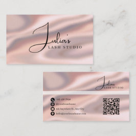 Cartão de Visita Luxuoso de Estúdio de Cílios em S