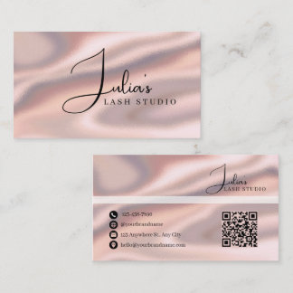 Cartão de Visita Luxuoso de Estúdio de Cílios em S