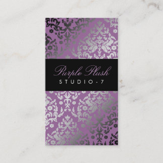 Cartão De Visita luxuoso do roxo do damasco 311-Dazzling
