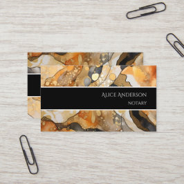 Cartão De Visita Luxuoso líquido abstrato rocha dourada elegante ún