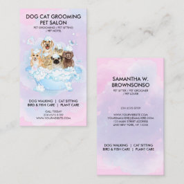 Cartão De Visita Luxuoso Spa de Embelezamento de Cães e Gatos