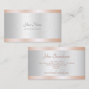 Cartão De Visita Luxúria, Dourada e profissional de efeito prateado