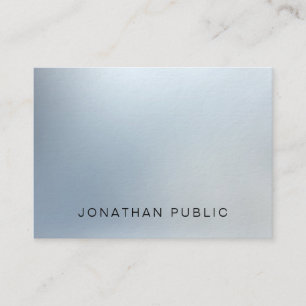 Cartão De Visita Luxúria Moderna Elegante Design Silver Paisagem Si