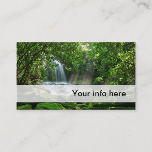 Cartão de visita luxúria simples da cachoeira