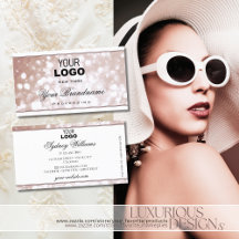 Luxurioso Rosa com brilho Dourado Estrelas de logo