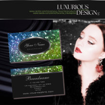 Luxury Azul Brilhante Verde Shimmery Estrelas Eleg
