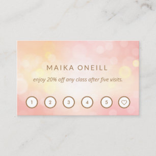 Cartão De Visita Luxury Blush PINK Bokeh massagem ioga