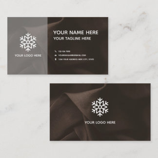 Cartão De Visita Luxury Brown Silk Business Card