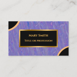 Cartão De Visita Luxury Dourado Roxo Marble