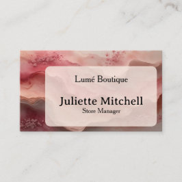 Cartão De Visita Luxury Dusty Rose Marble Custom Business Card
