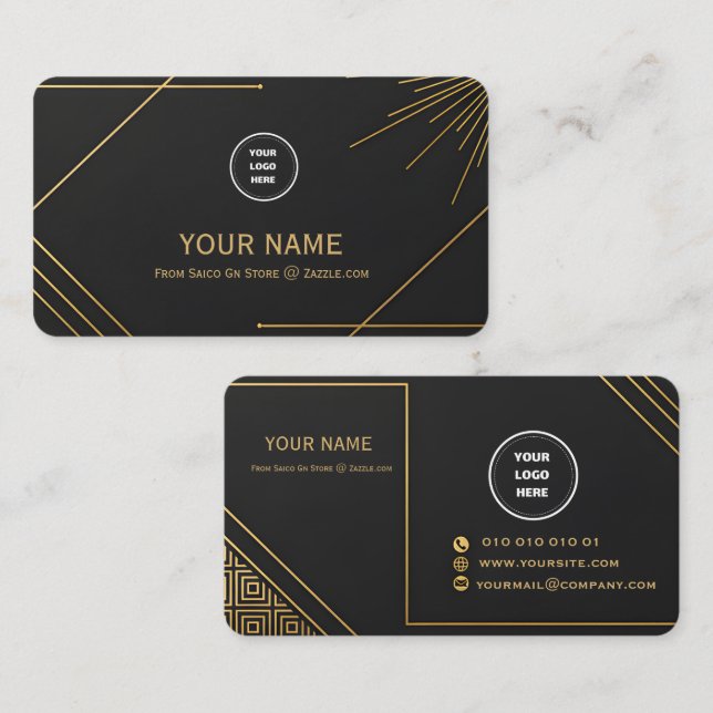Cartão De Visita Luxury Editable Business Card Template  (Frente/Verso)