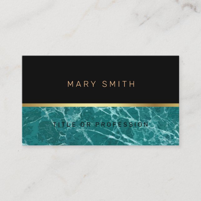 Cartão De Visita Luxury Elegante Marble (Frente)