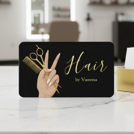 Cartão De Visita Luxury Hairstylist Hairdresser Stylish Hair Salon